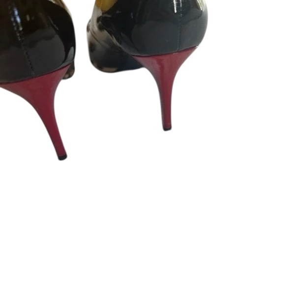 J. Renee Danko Black Patent Leather/Red Heels Platform Shoes  Size 8.5, NWOT - Picture 5 of 10